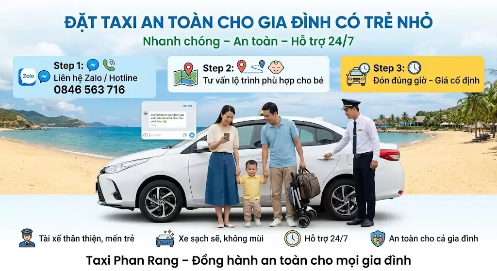 Taxi cho gia đình có trẻ nhỏ