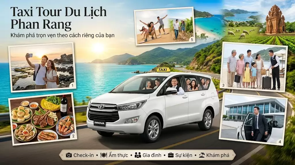Taxi trải nghiệm biển Ninh Chữ