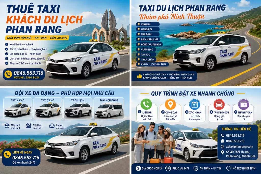 Thuê Taxi Khách Du Lịch Phan Rang