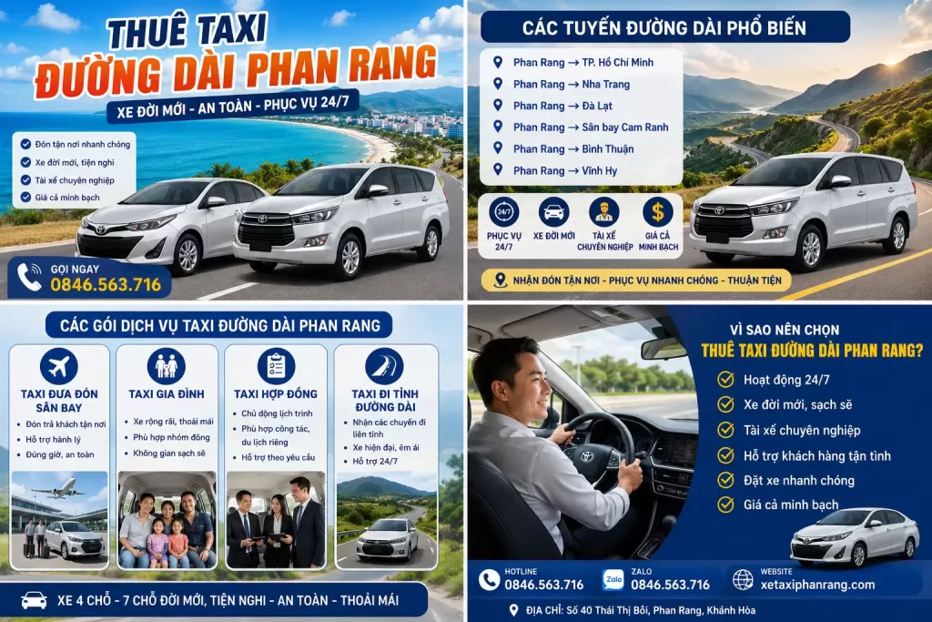 Thuê Taxi Đường Dài Phan Rang