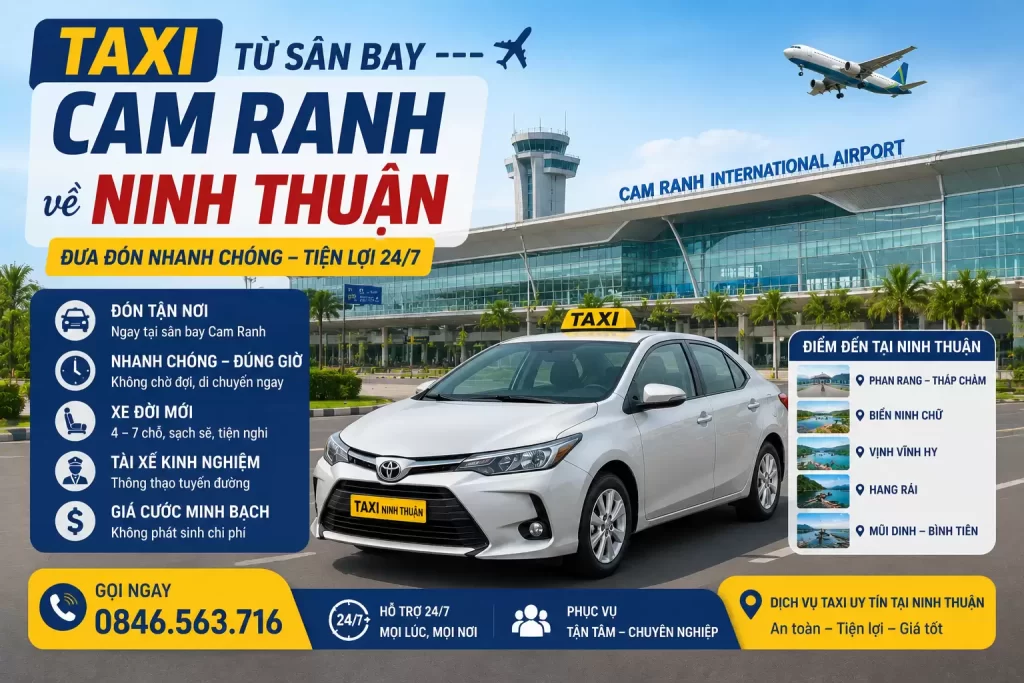 Đặt Taxi Tour Ninh Thuận Giá Tốt
