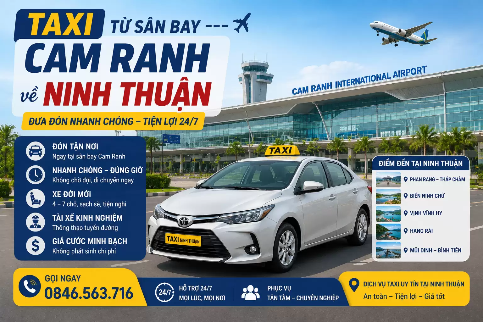 Đặt Taxi Tour Ninh Thuận Giá Tốt