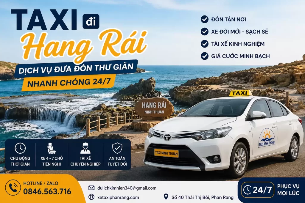 Thuê Taxi đi Hang Rái – Dịch vụ đưa đón thư giãn nhanh chóng 24/7