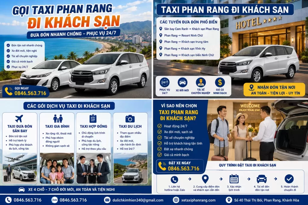 Gọi Taxi Phan Rang Đi Khách Sạn