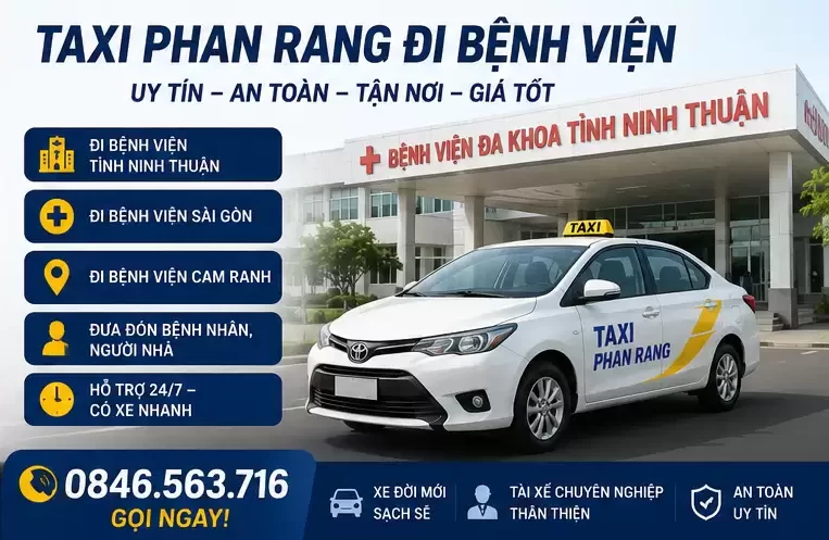 Thuê Taxi Phan Rang Đi Bệnh Viện