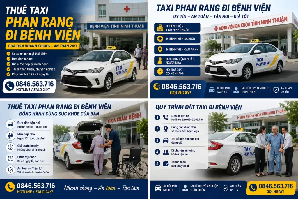Thuê Taxi Phan Rang Đi Bệnh Viện – Đưa Đón Nhanh Chóng, An Toàn 24/7