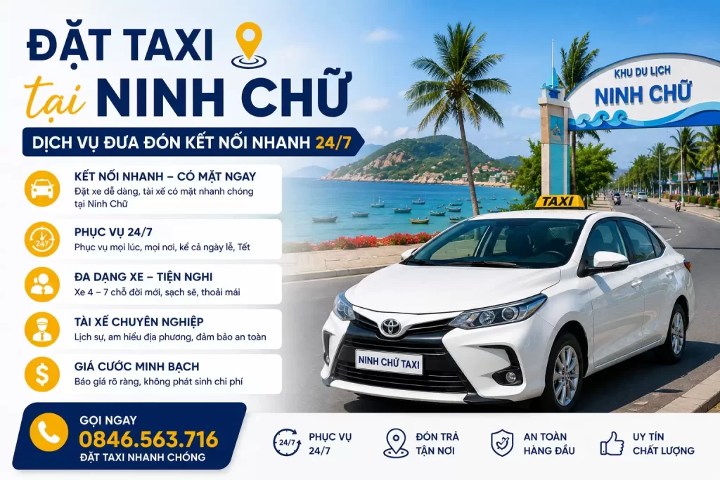 Đặt Taxi tại Ninh Chữ – Dịch vụ đưa đón kết nối nhanh 24/7