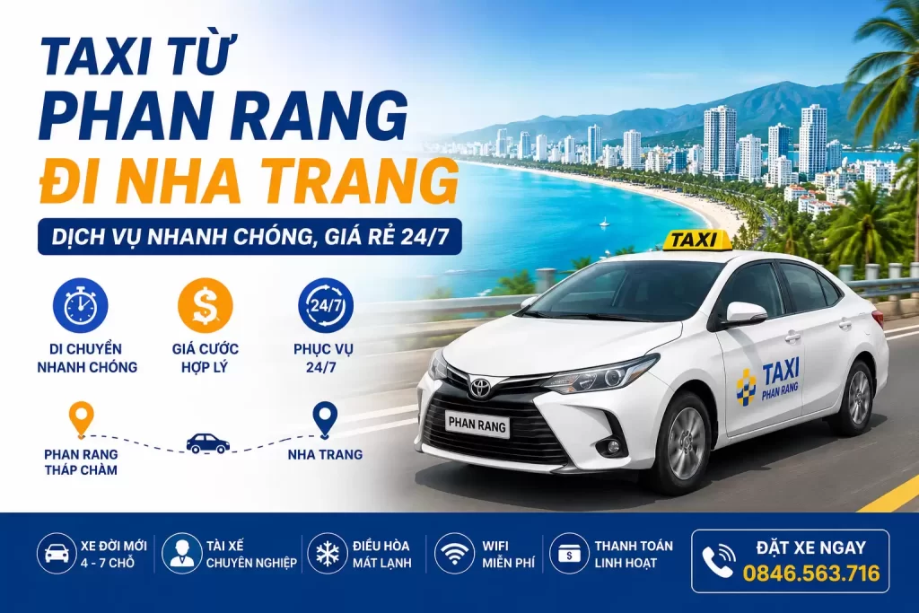 Taxi từ Phan Rang đi Nha Trang giá rẻ