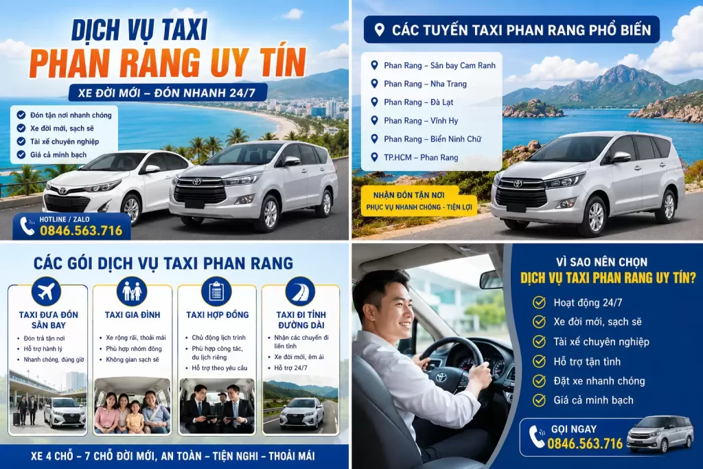 Dịch Vụ Taxi Phan Rang Uy Tín