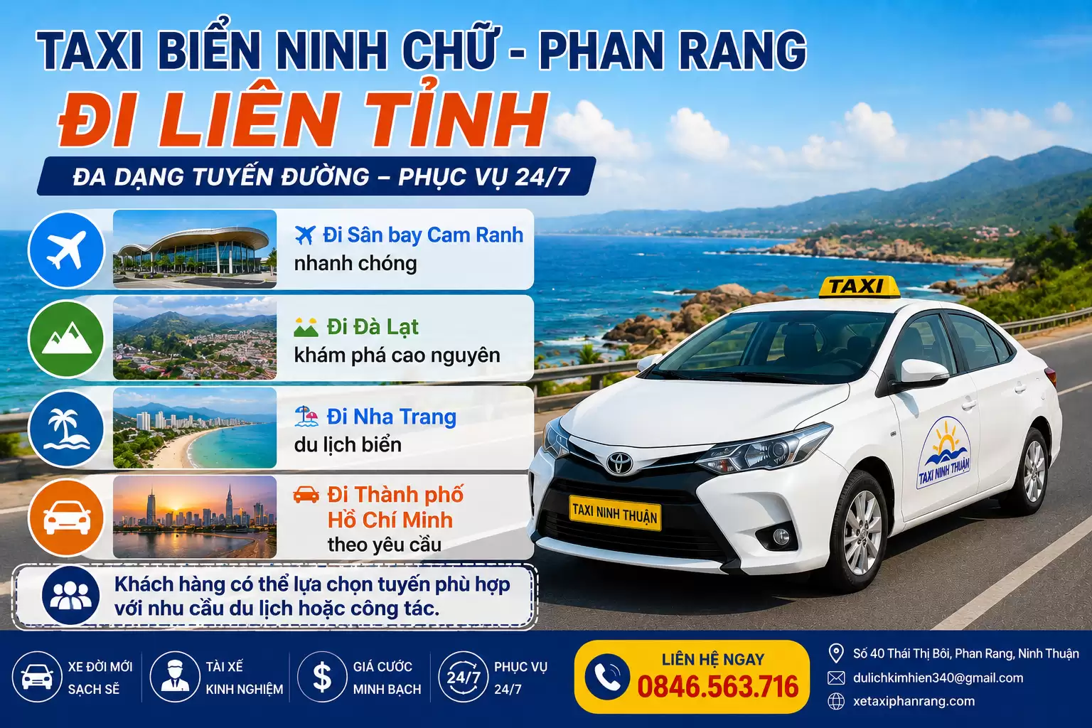 taxi biển Ninh Chữ - Phan Rang