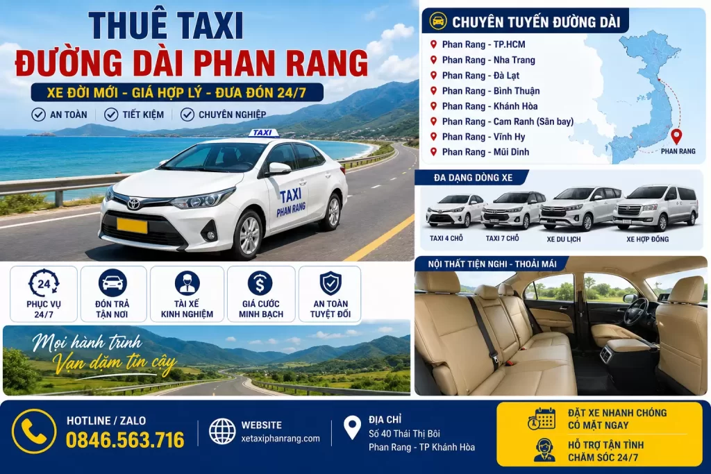 Thuê Taxi Đường Dài Phan Rang