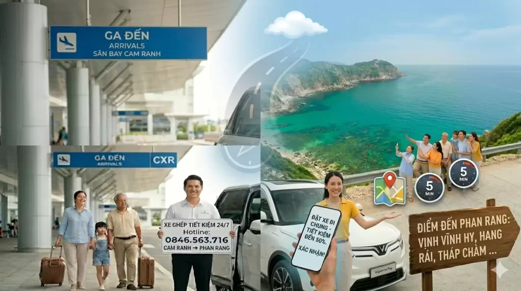 Đặt Taxi Cam Ranh Đi Phan Rang Giá Rẻ – Xe Ghép Tiết Kiệm Đón Nhanh 24/7