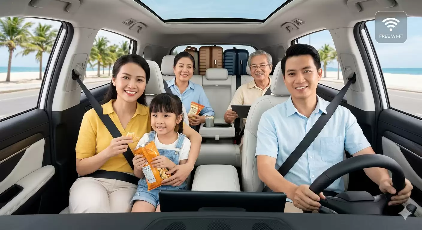 Đặt Thuê Xe 7 Chỗ Phan Rang – Xe Điện Đời Mới Giá Rẻ Re