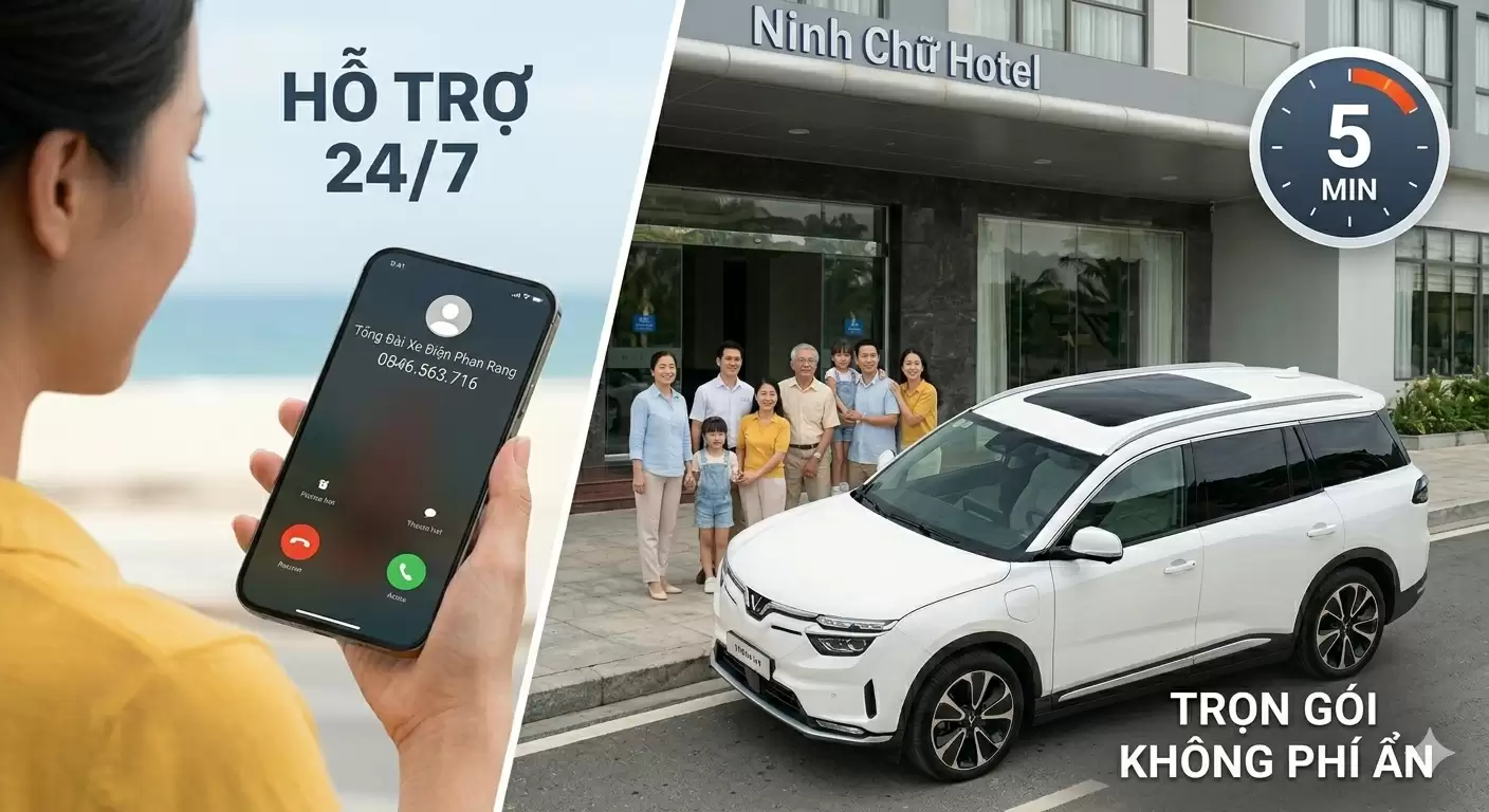 Đặt Thuê Xe Du Lịch Ninh Thuận – Vẫy Xe Điện Đời Mới Giá Rẻ Re