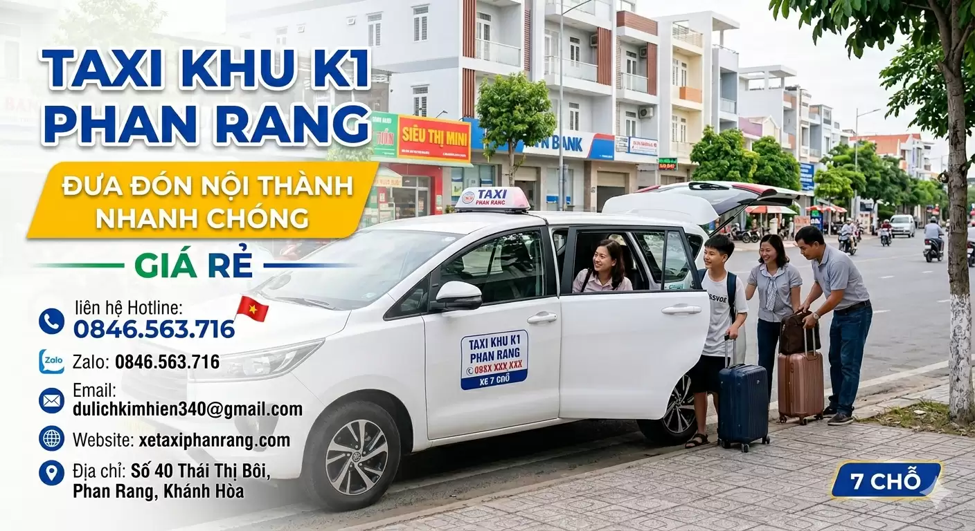 taxi khu k1 phan rang đưa đón nội thành nhanh chóng