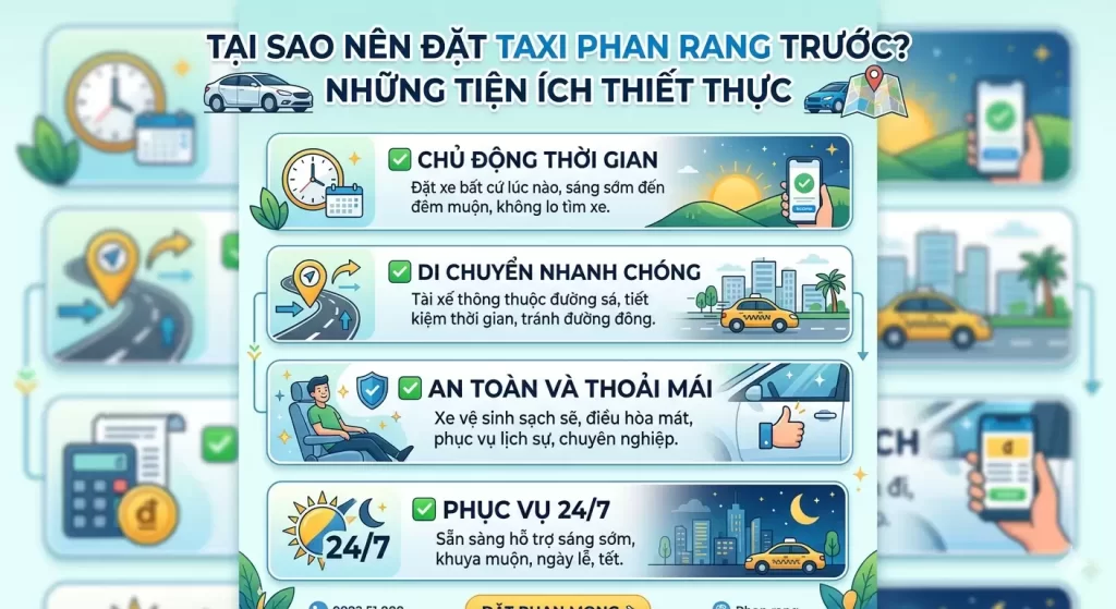 Đặt Xe Taxi Phan Rang – Dịch Vụ Nhanh Chóng, An Toàn Và Giá Hợp Lý 24/7