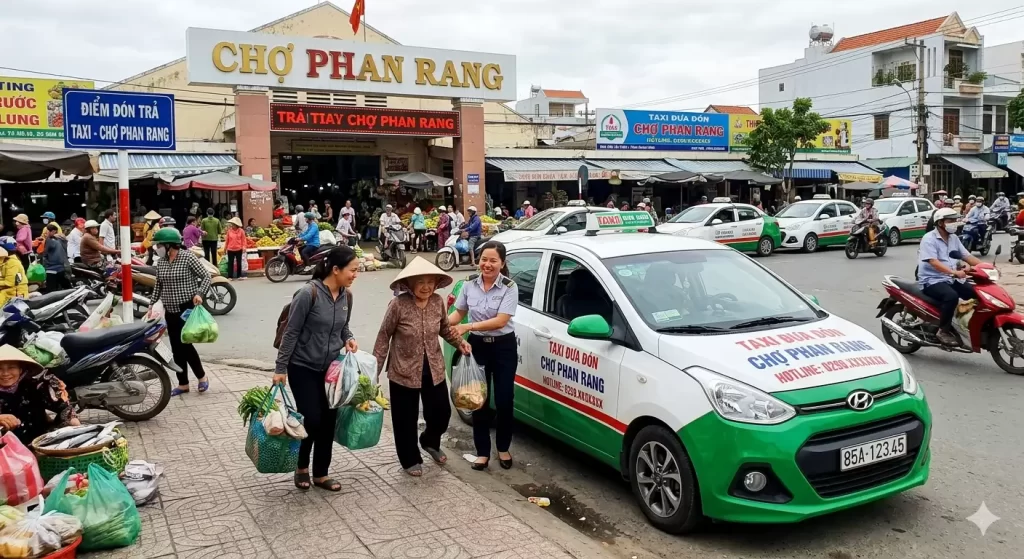 Taxi Đưa Đón Chợ Phan Rang Giá Rẻ – Đón Nhanh, Đi Ngay 24/7 🛒🚖