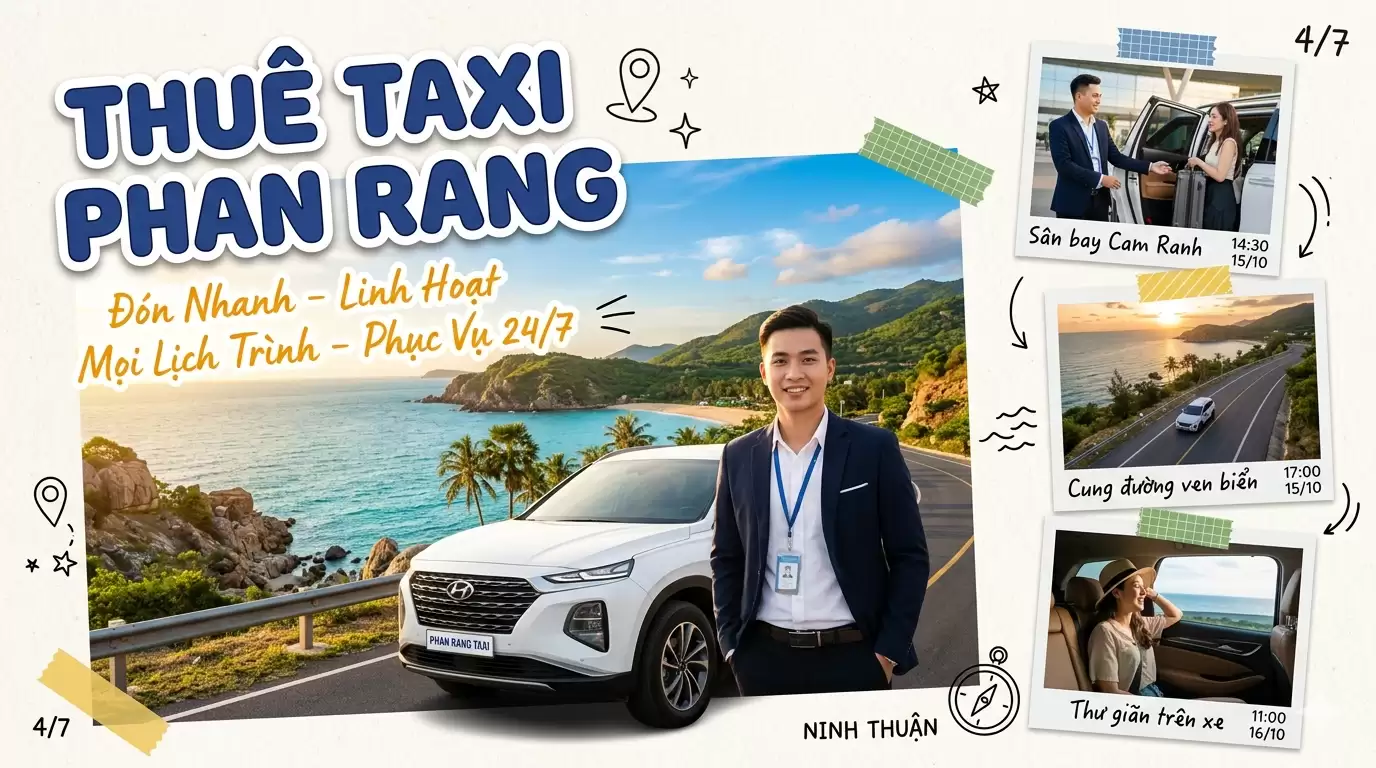Thuê Taxi Phan Rang tại Ninh Thuận 24/7 — Đón Nhanh, Linh Hoạt Mọi Lịch Trình