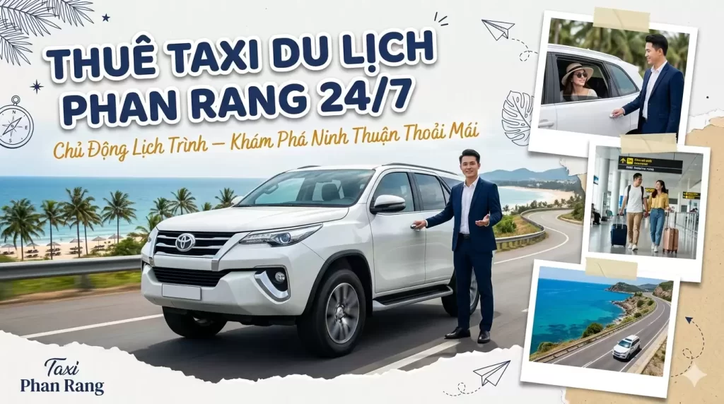 Thuê Taxi Biển Phan Rang 24/7 — Chủ Động Lịch Trình, Khám Phá Ninh Thuận Thoải Mái