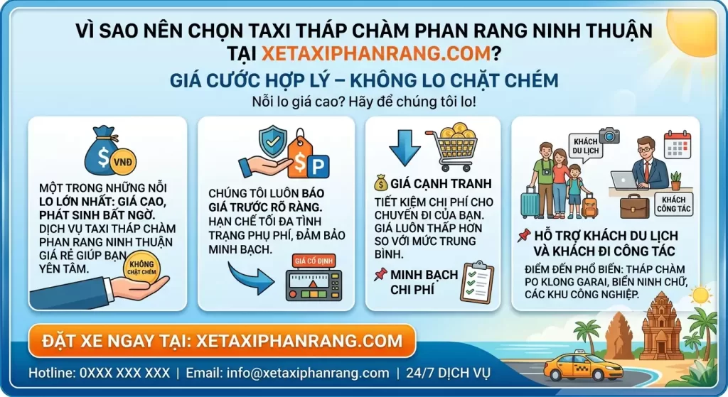 Taxi Tháp Chàm Phan Rang Ninh Thuận giá rẻ