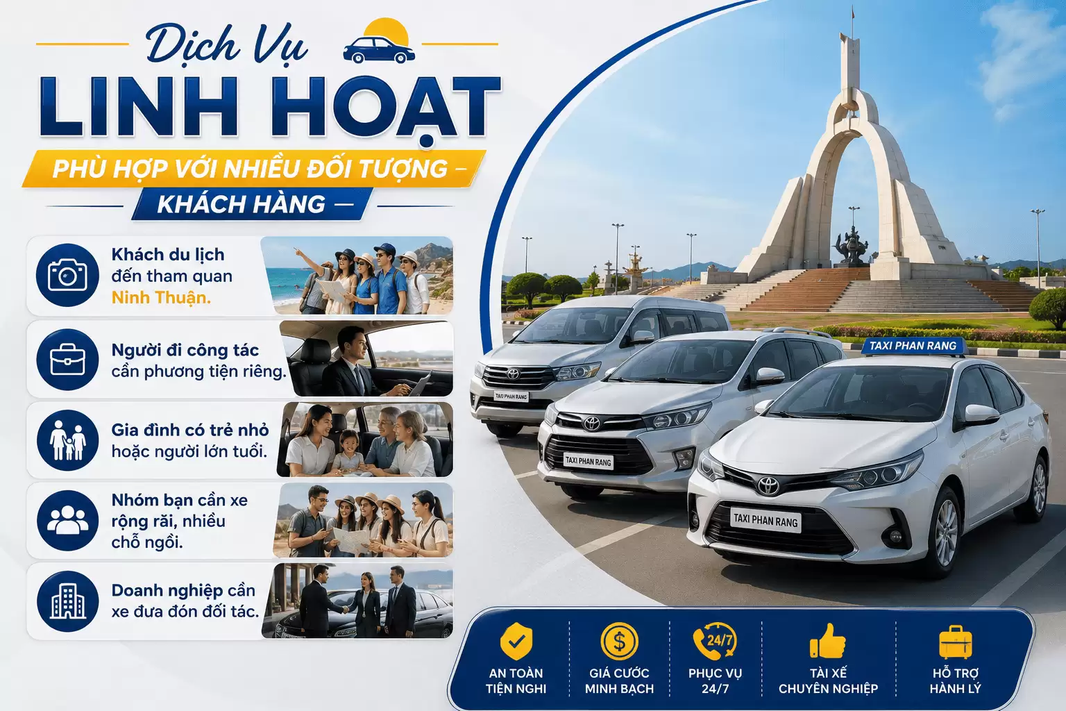 Taxi Từ Cam Ranh Về Ninh Thuận – Đón Tận Nơi, Di Chuyển Thoải Mái, Phục Vụ 24/7