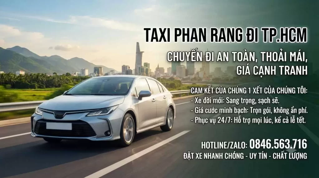 Taxi Phan Rang đi TP.HCM Xe Đời Mới, Giá Rẻ, Đưa Đón Tận Nơi