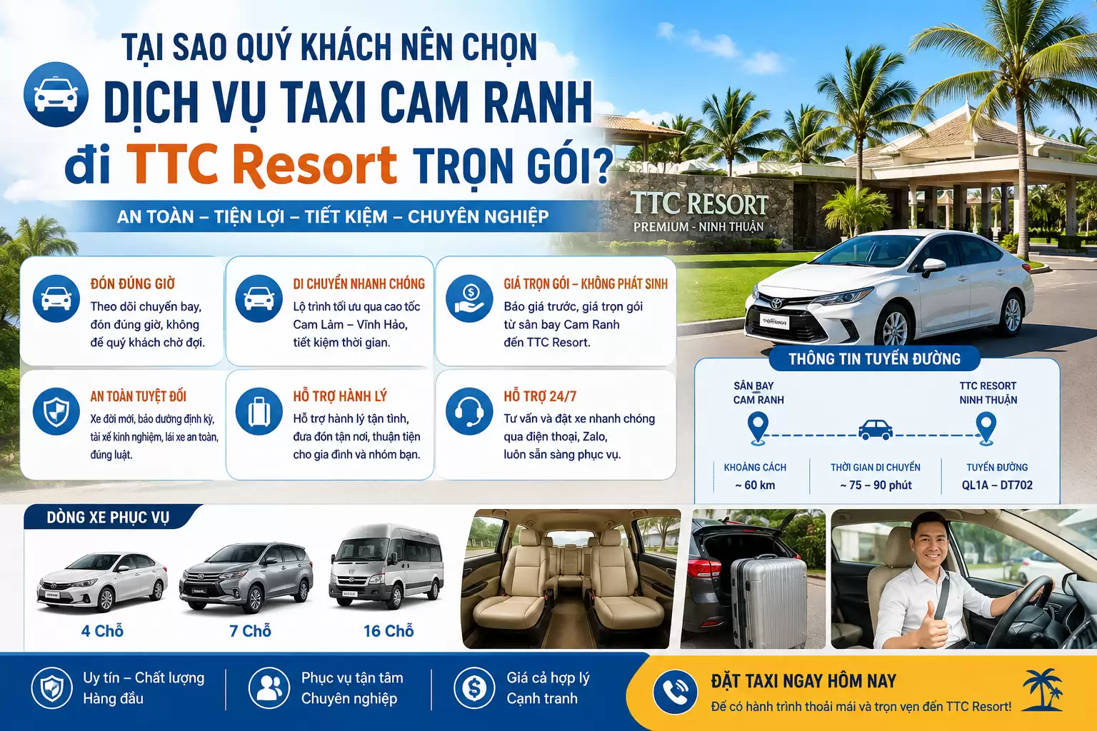 Taxi Cam Ranh đi TTC Resort