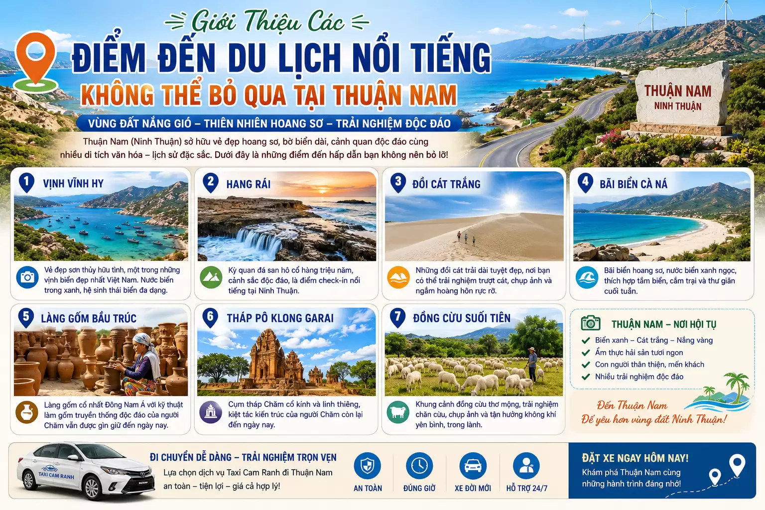 Taxi Cam Ranh đi Thuận Nam