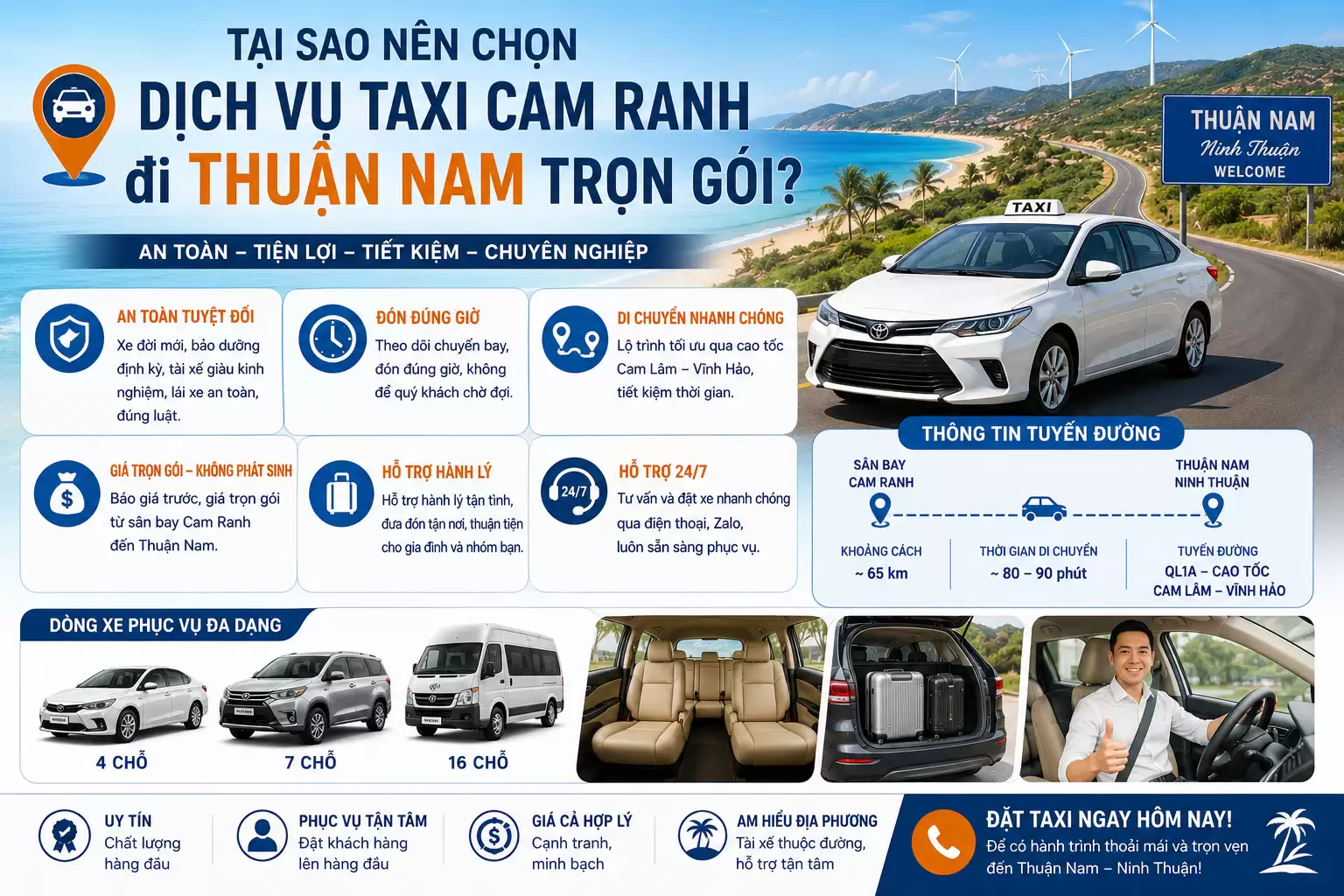 Taxi Cam Ranh đi Thuận Nam