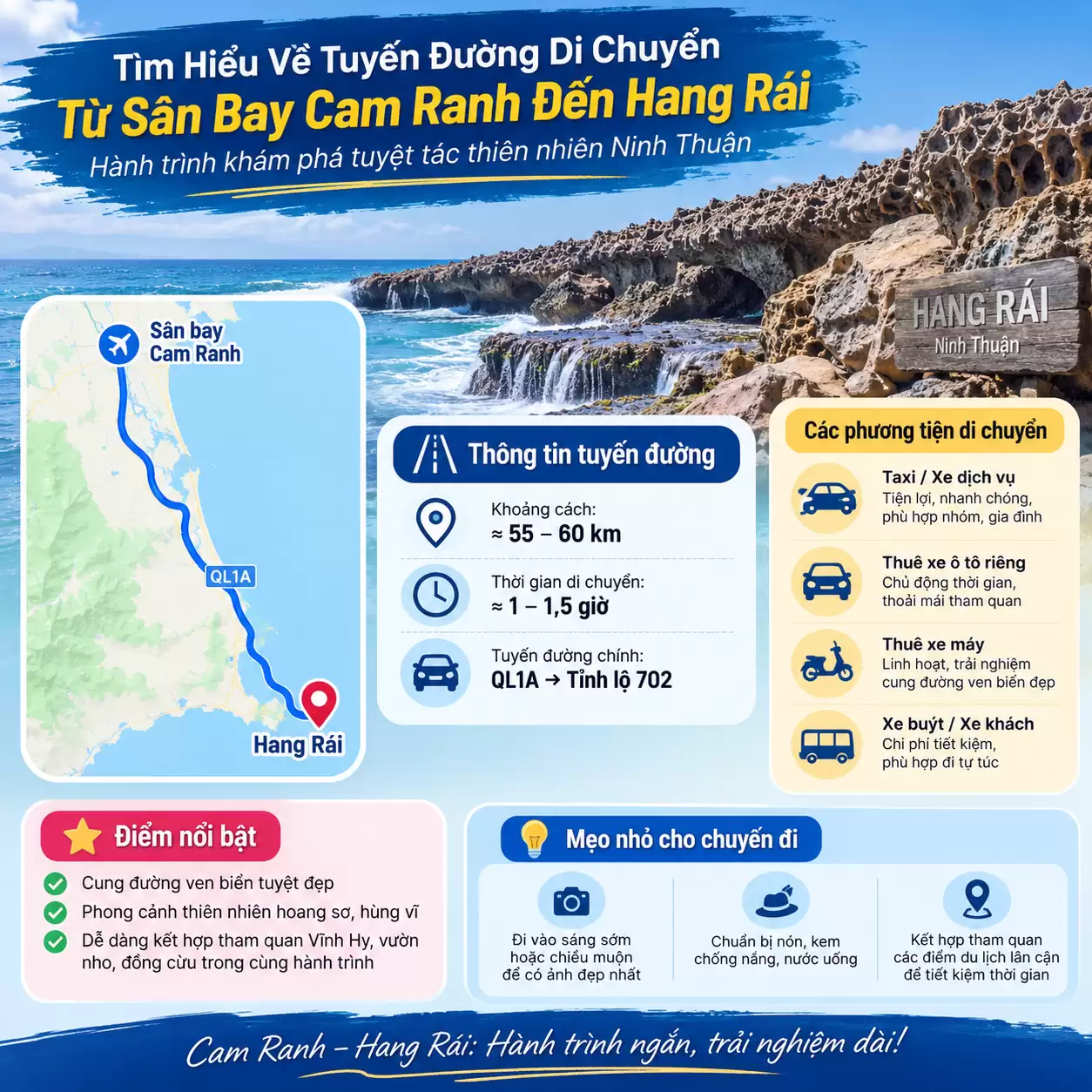 Taxi Cam Ranh đi Hang Rái